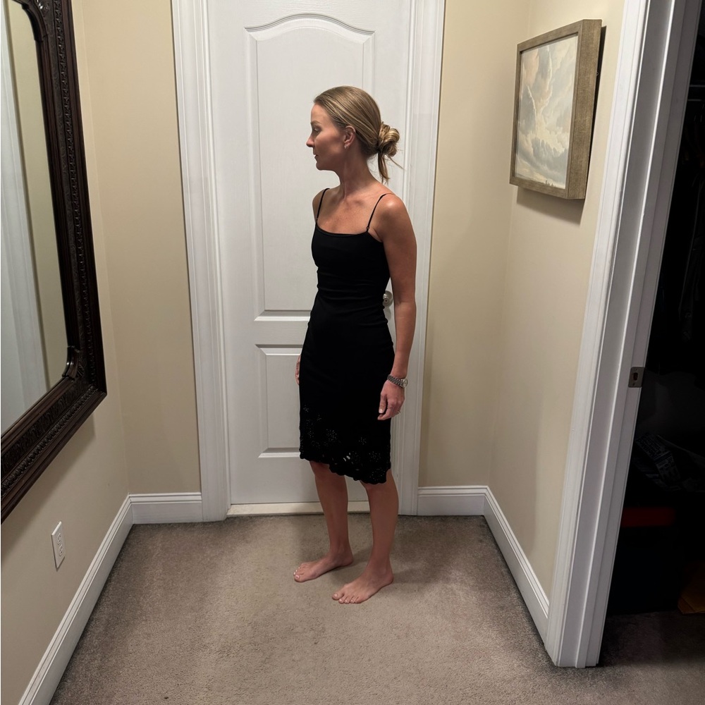 BCBGMaxAzria Black Midi Pencil Dress for Cocktail